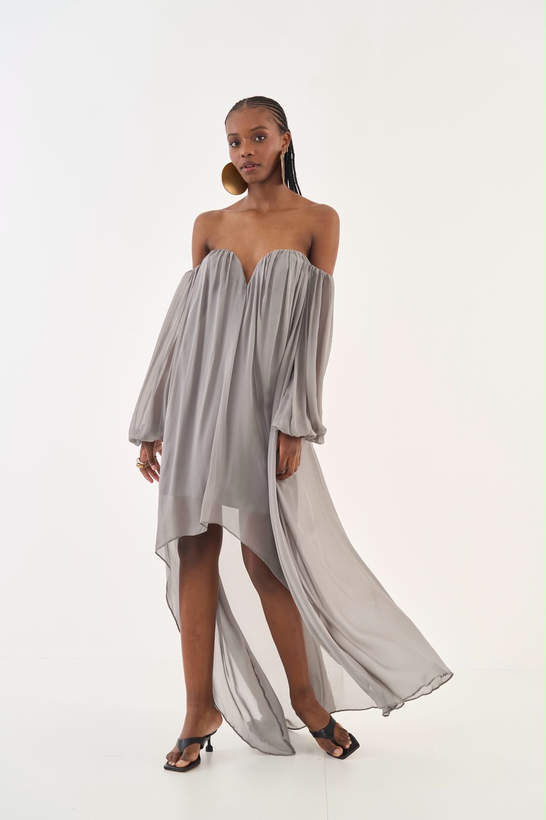 Vestido colcci cinza